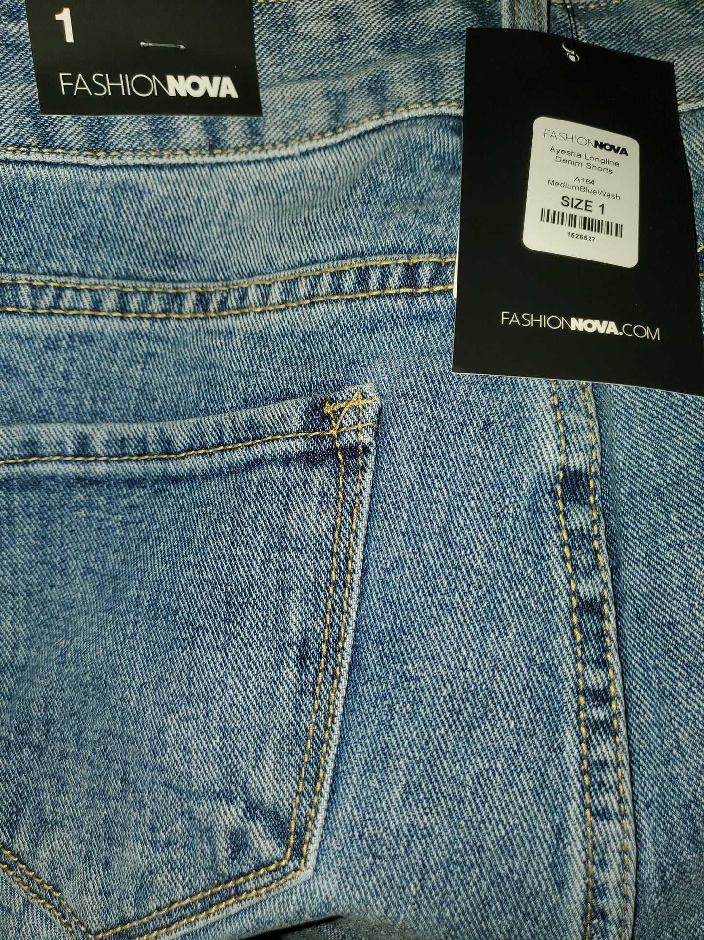 Fashion Nova's Ayesha Longline Denim Shorts