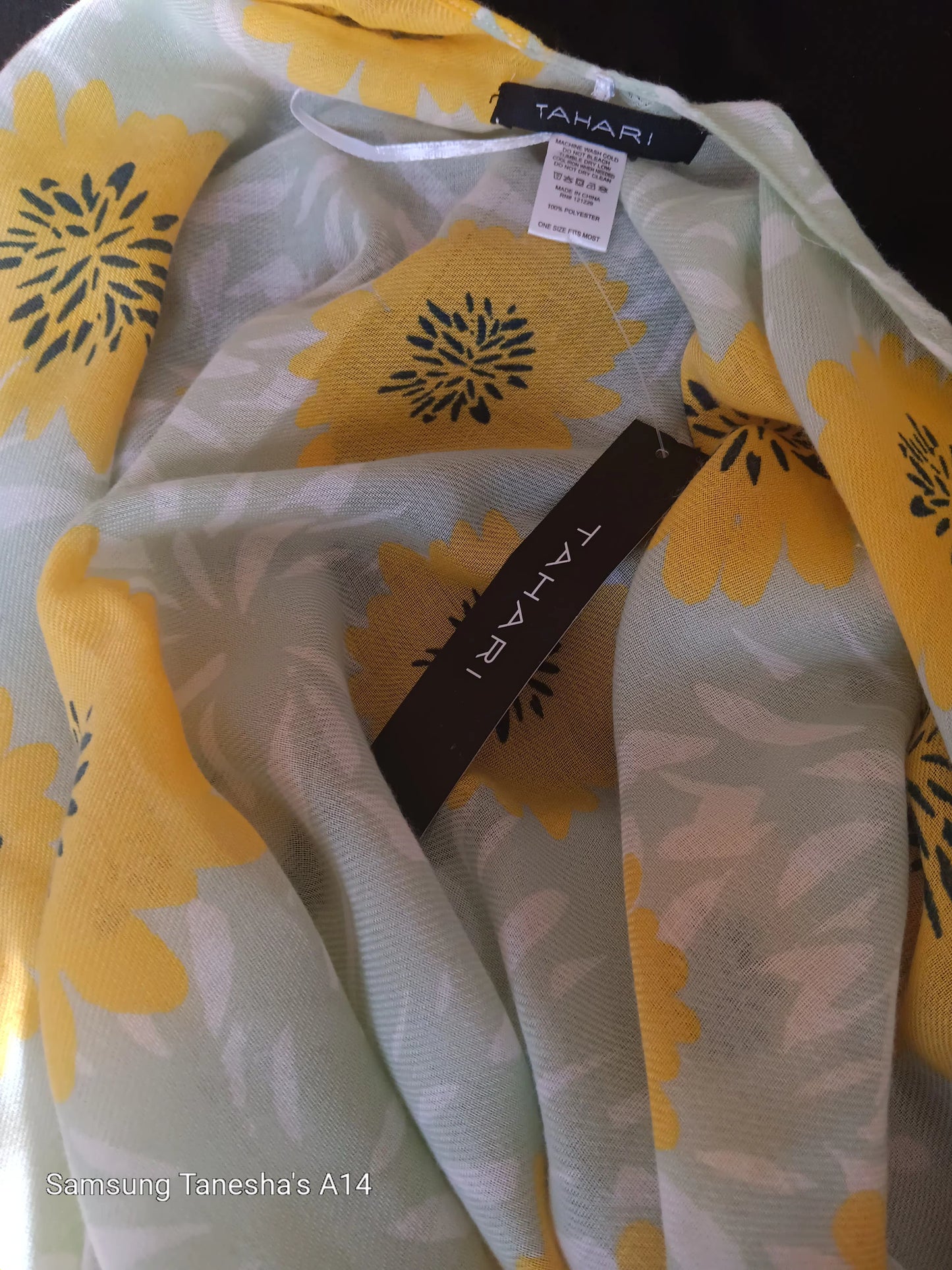 Tahari floral print poncho