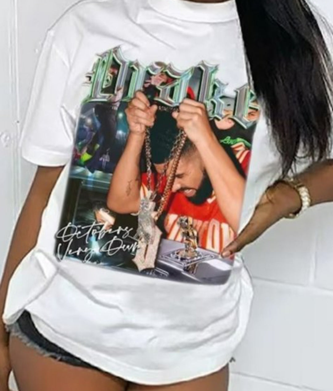 Drake October's Very Own white graphic T-Shirt