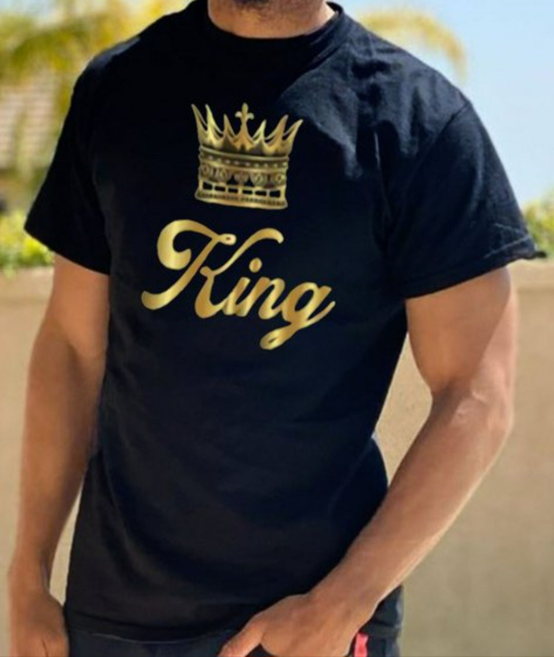 Men's black King and crown graphic T-Shirt