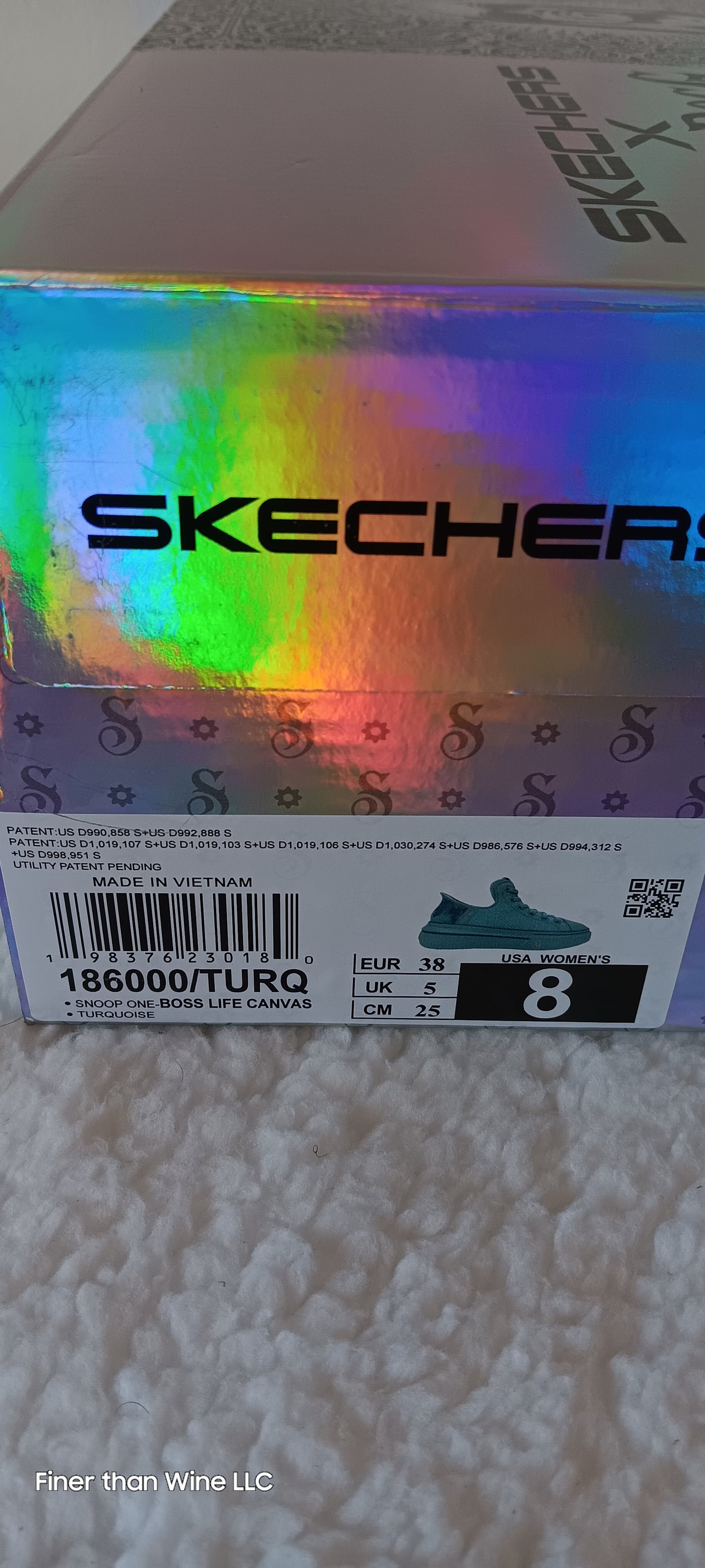 Skechers x Snoop Dogg Boss Life turquoise slip-on canvas sneakers