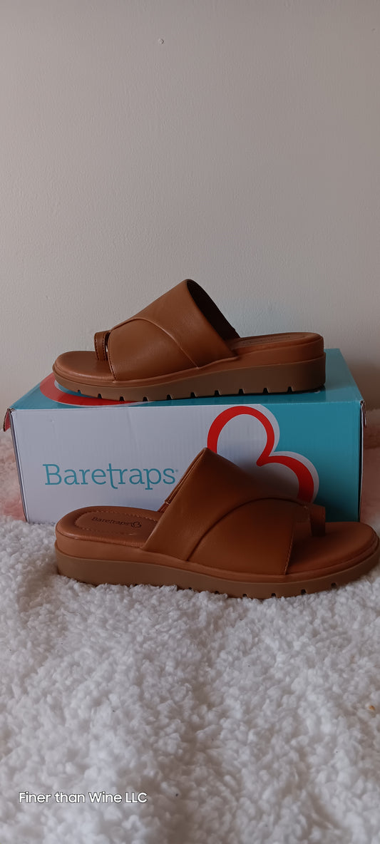 Baretraps Ravin style caramel slide sandals
