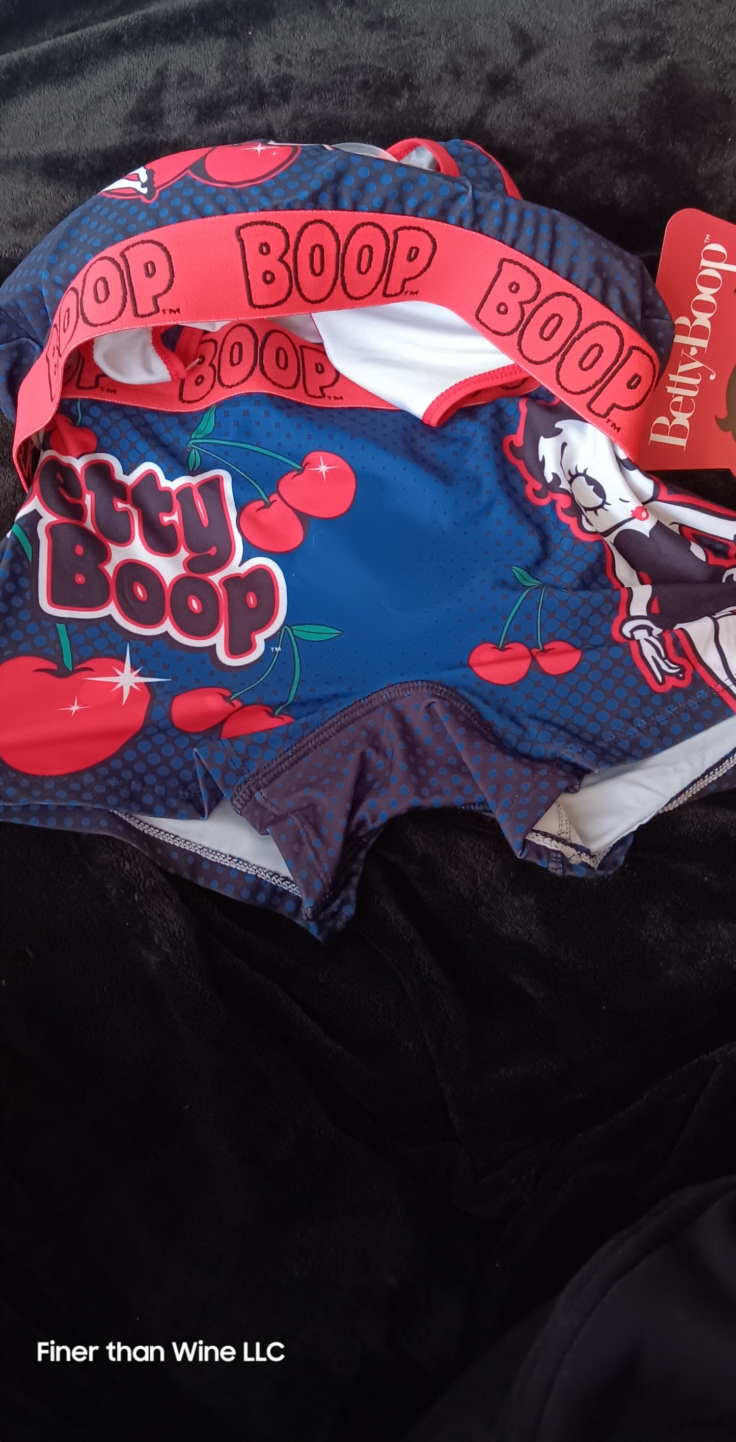 Betty Boop sports bra and boy shorts underwear set