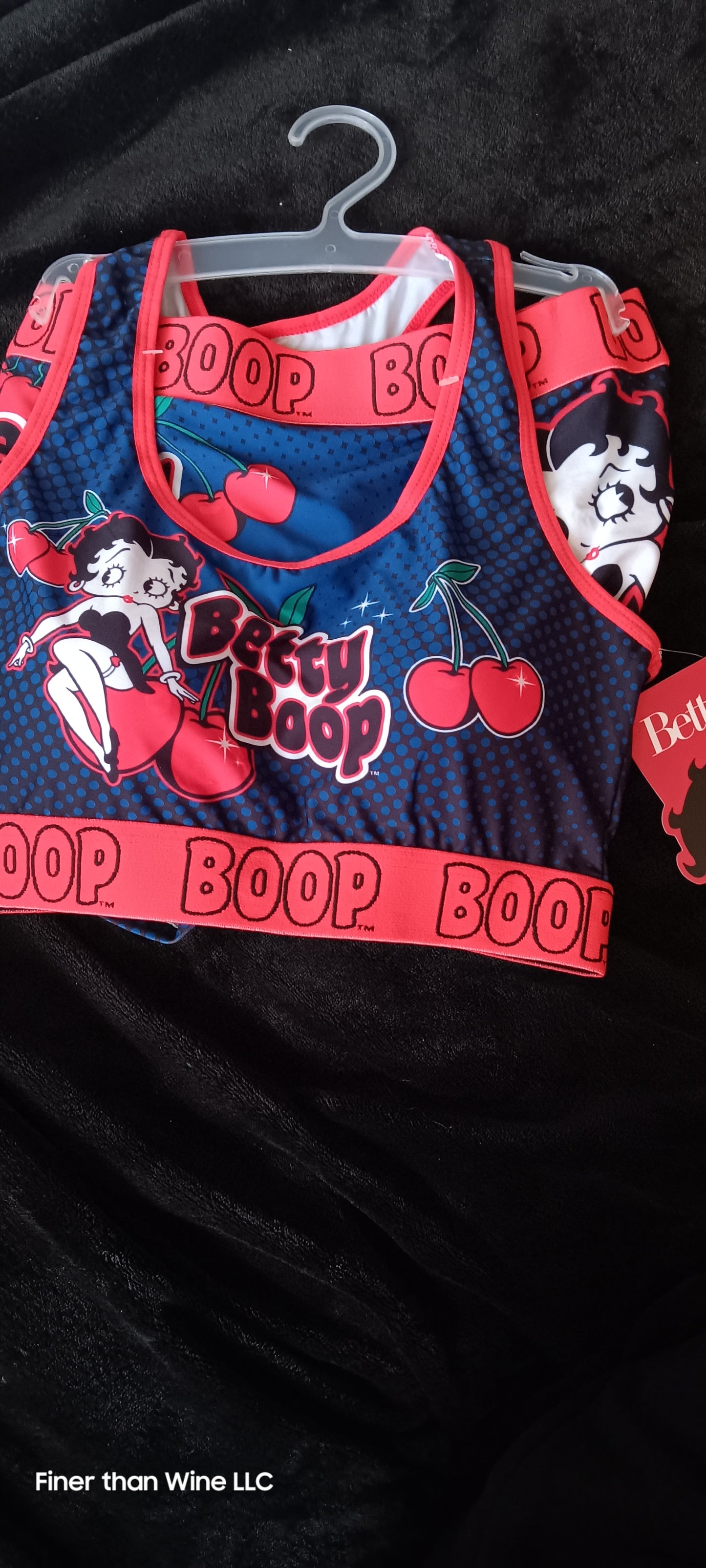 Betty Boop sports bra and boy shorts underwear set