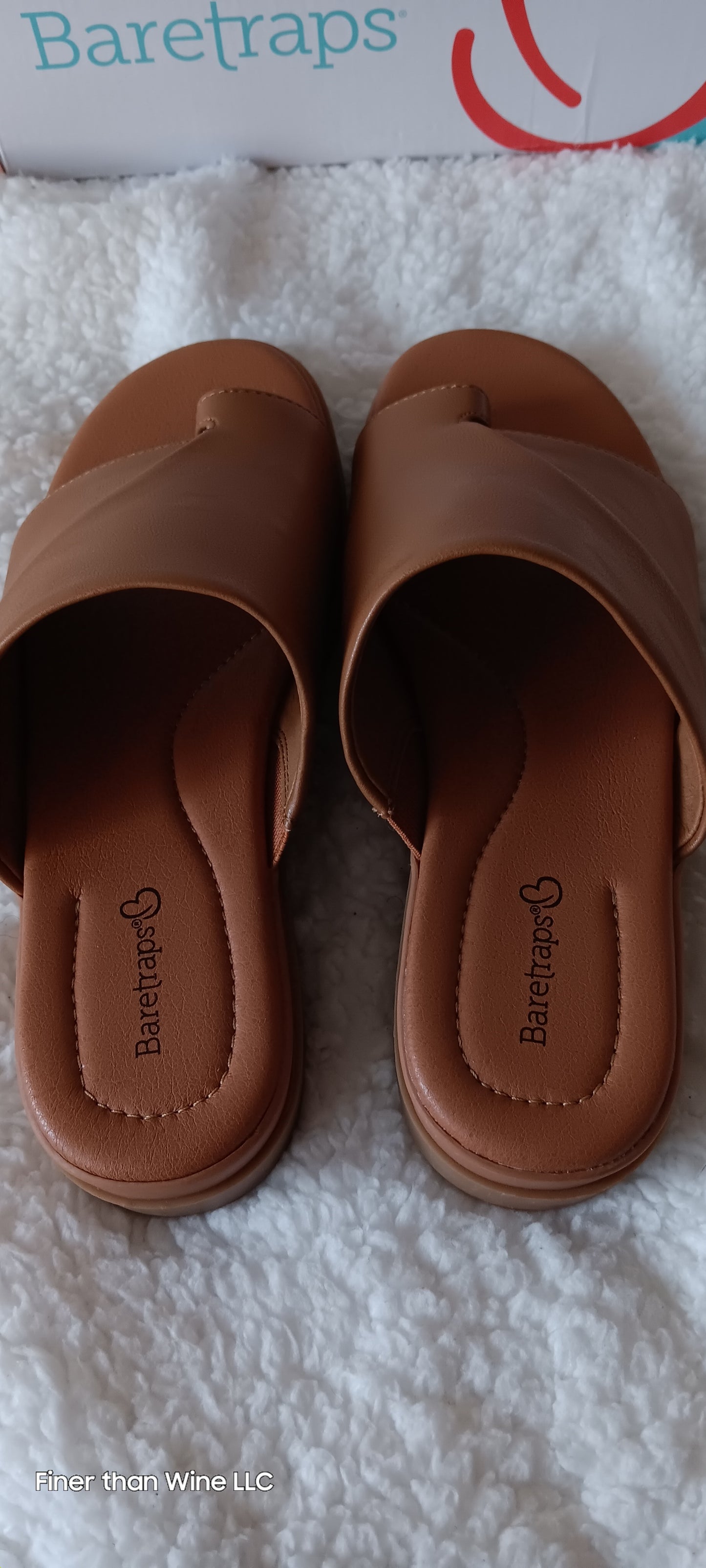 Baretraps Ravin style caramel slide sandals