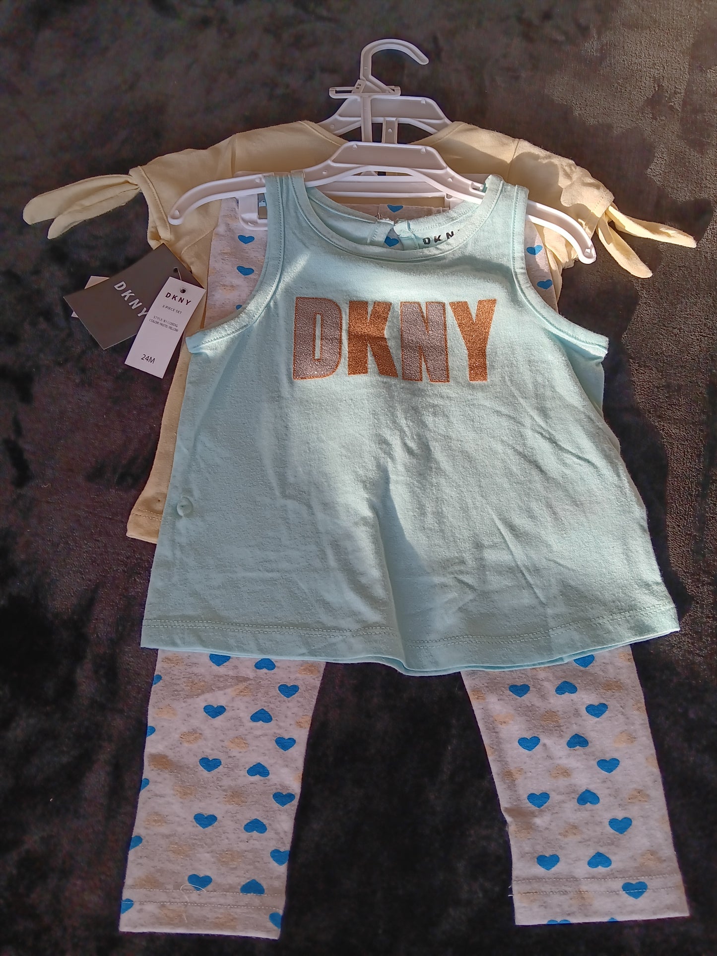 DKNY 3PC INFANT GIRL PANT SET