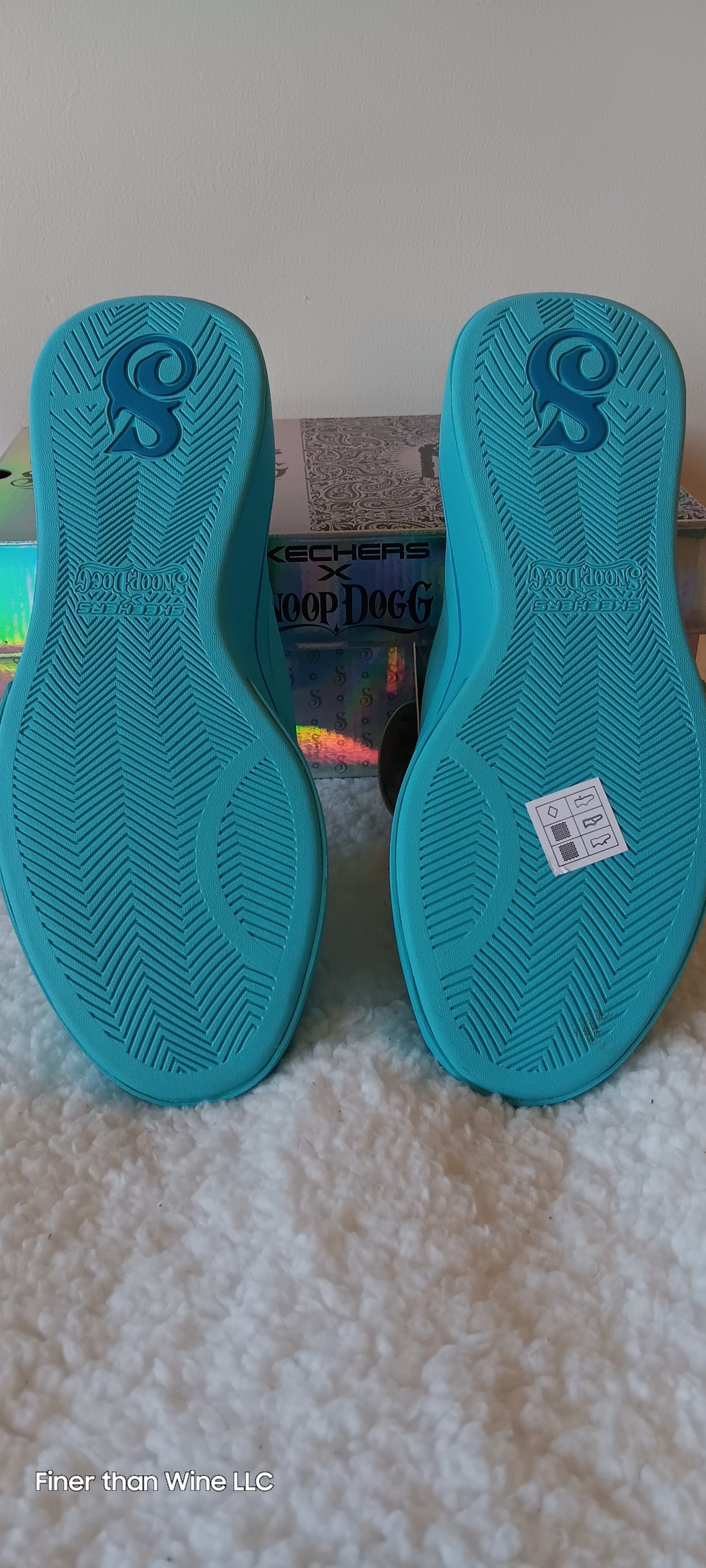 Skechers x Snoop Dogg Boss Life turquoise slip-on canvas sneakers
