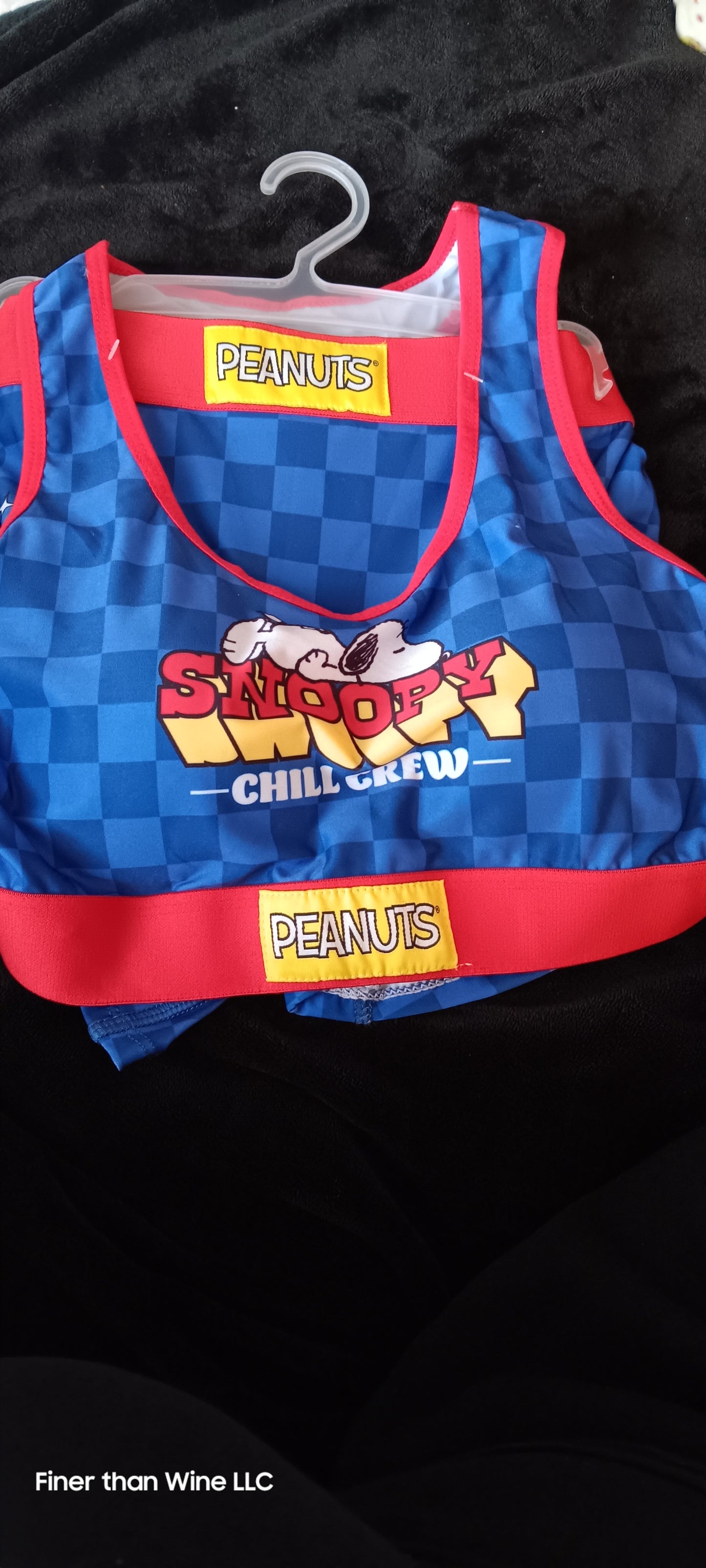 Snoopy Peanuts sports bra and boy shorts underwear set