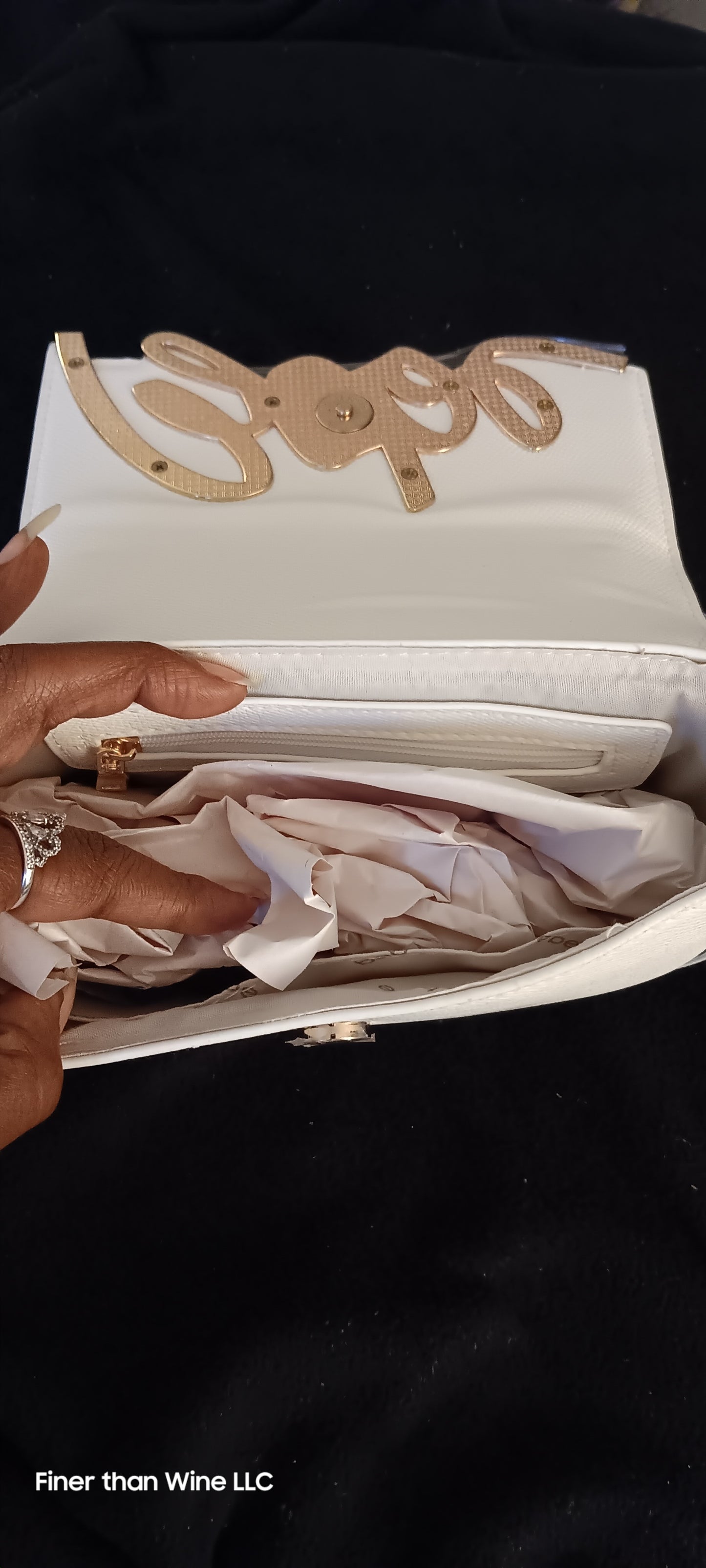 Bebe Gabriel Saddle Crossbody purse