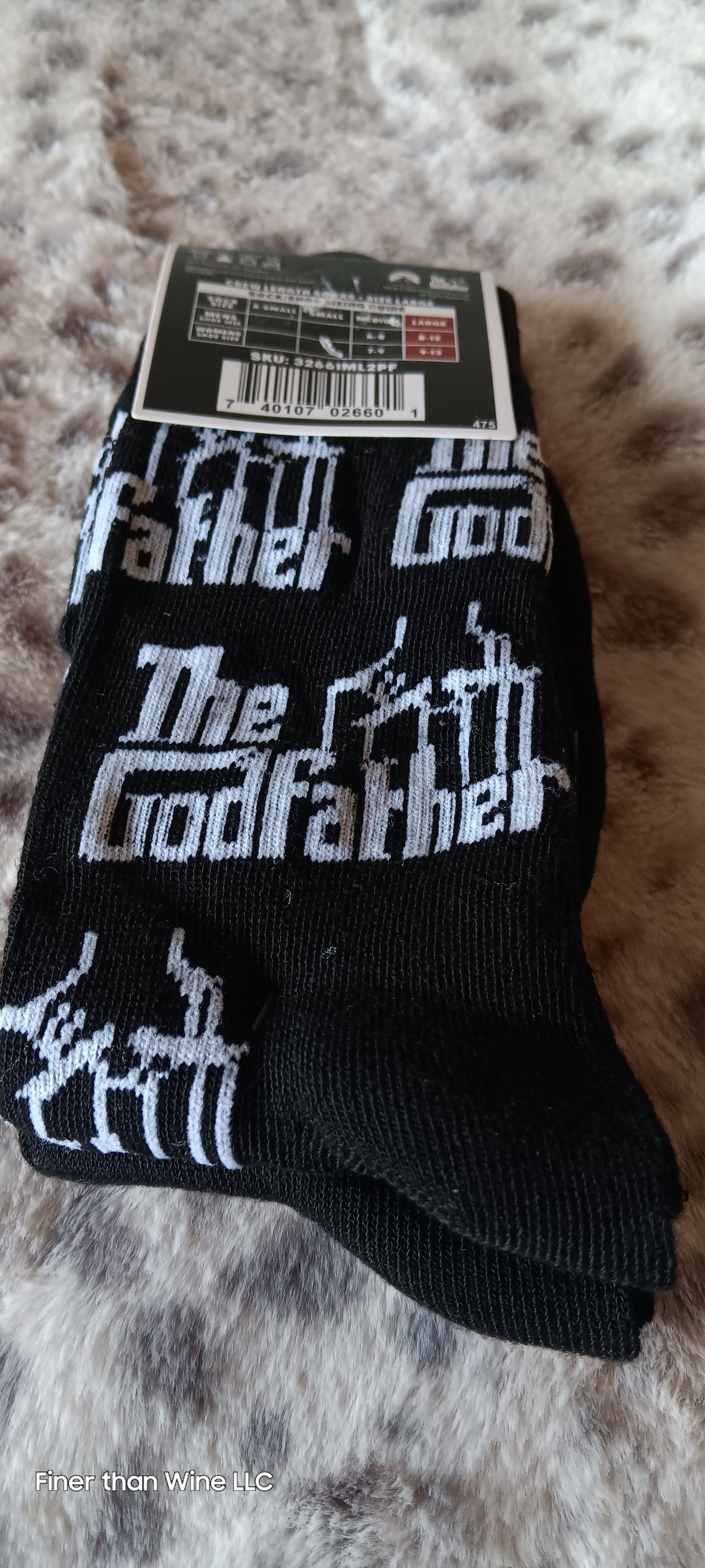 The Godfather themed crew length socks