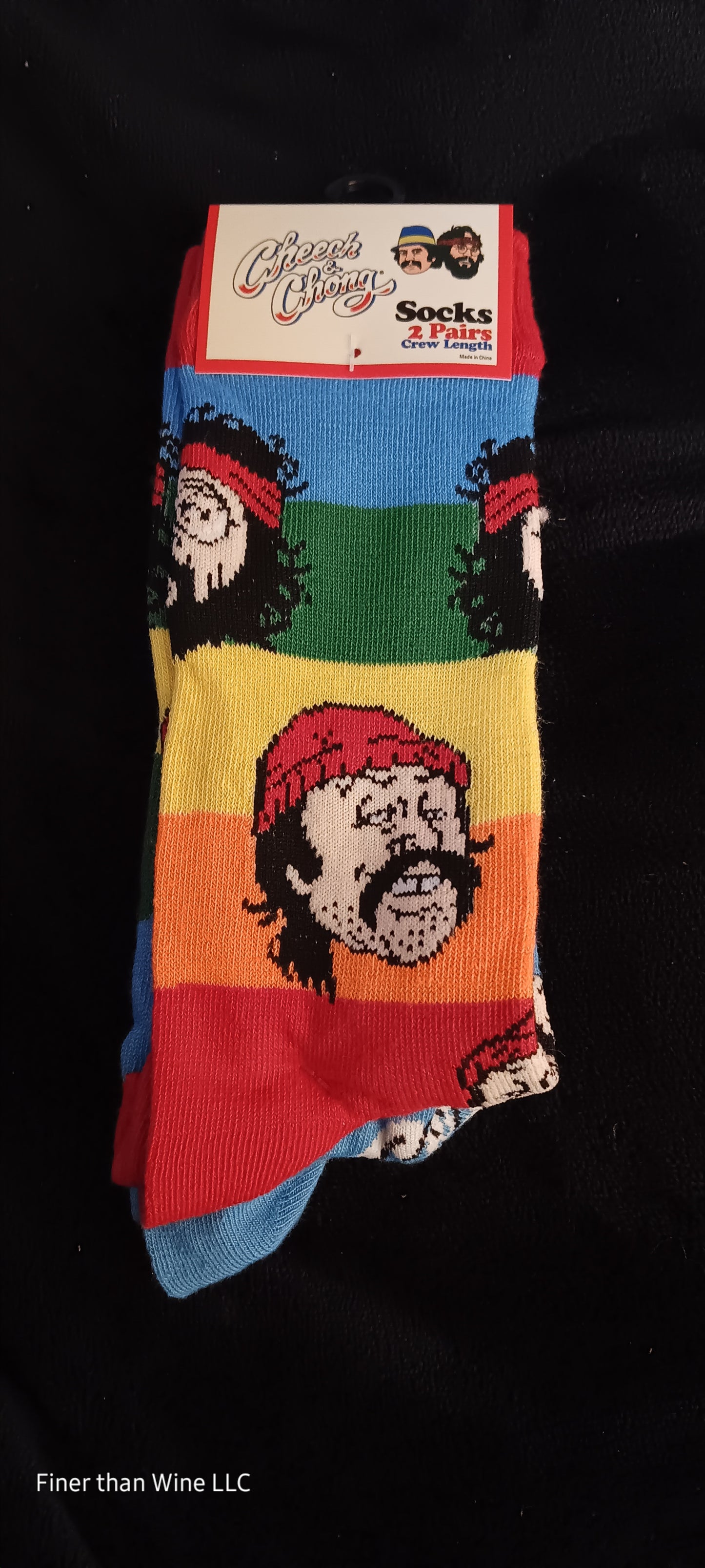 Cheech & Chong Men's 2pk Crew Length Socks