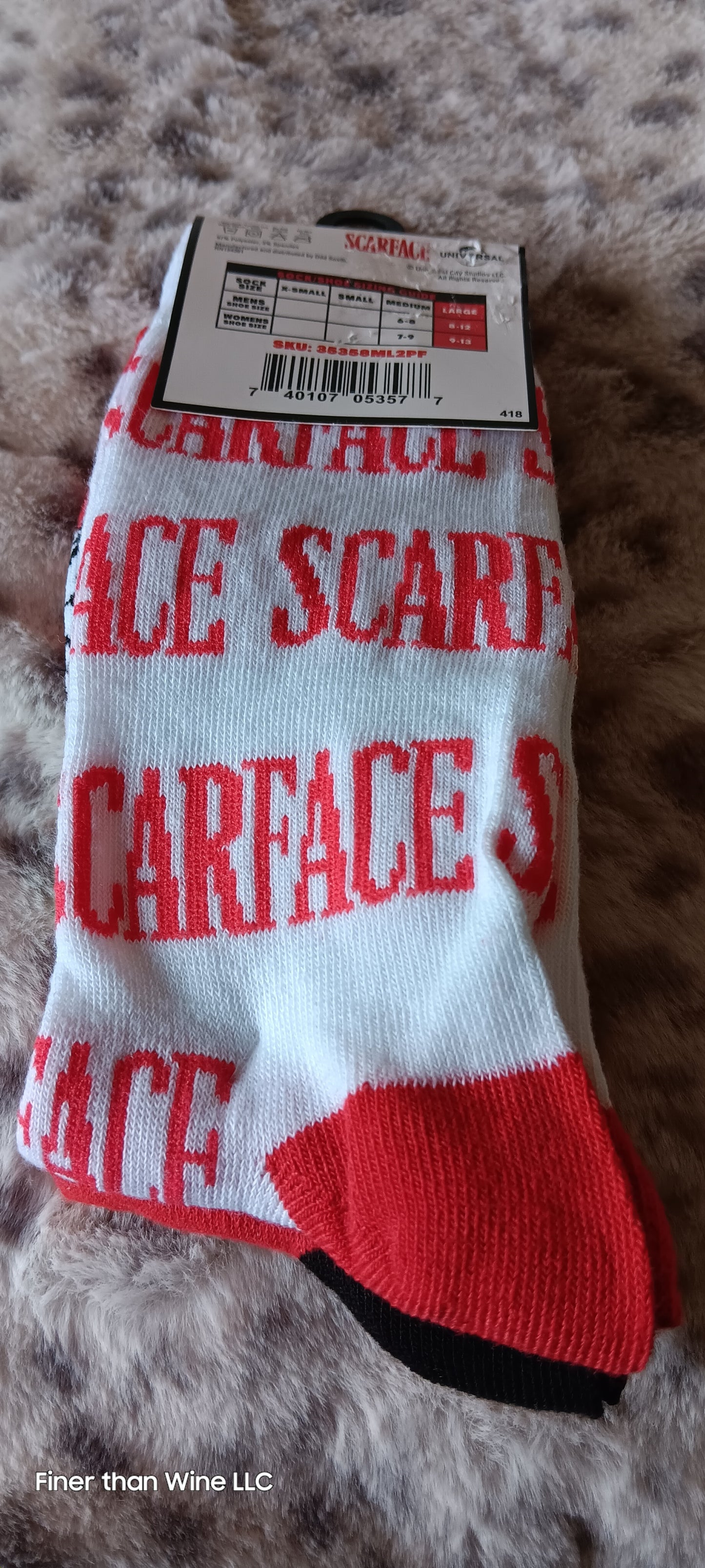 Scarface Al Pacino themed crew length socks