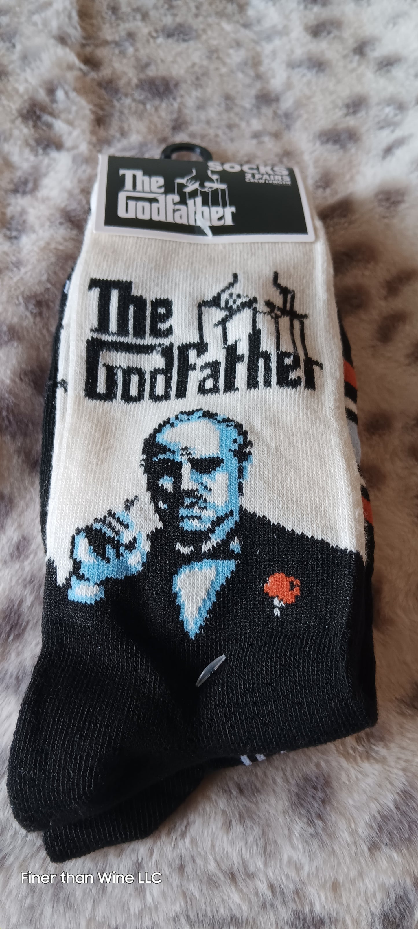 The Godfather themed crew length socks