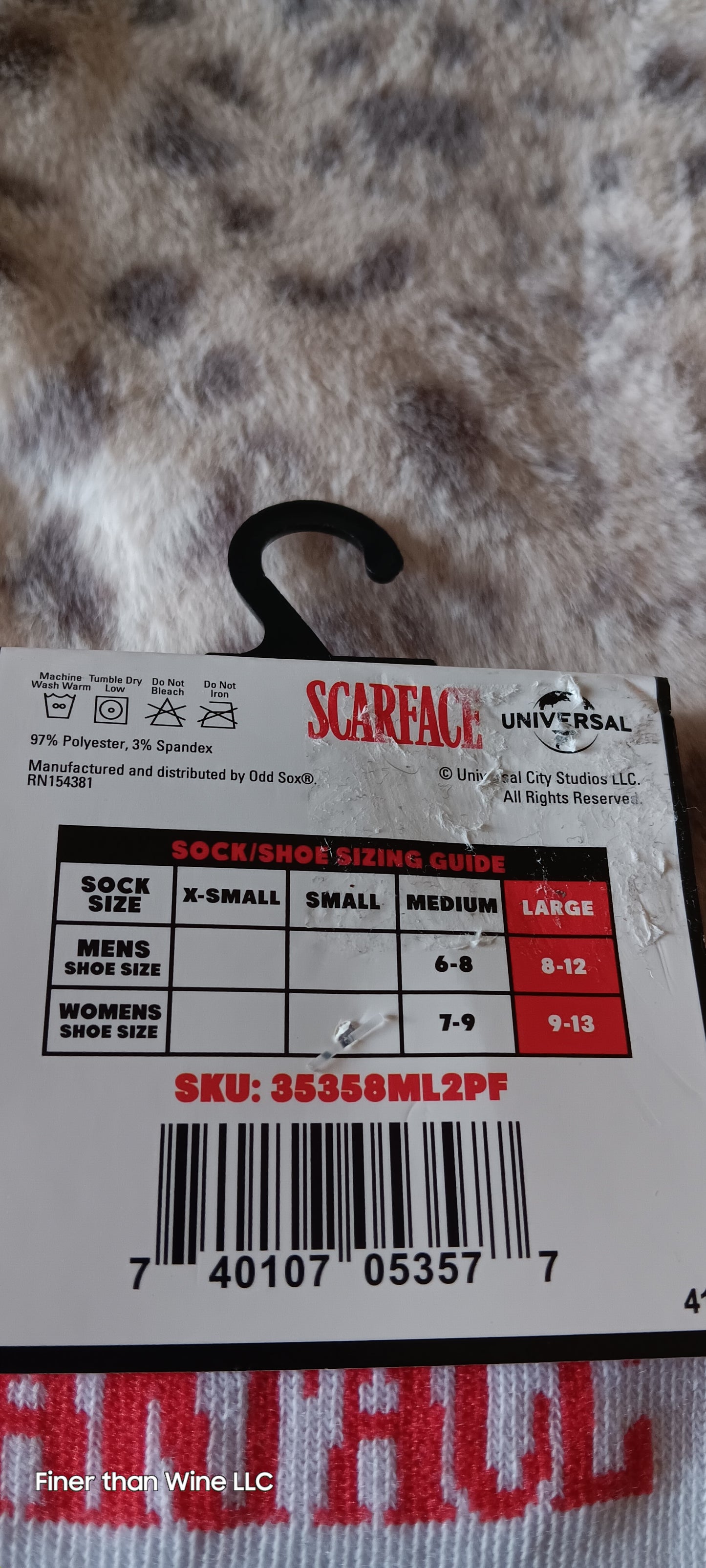 Scarface Al Pacino themed crew length socks