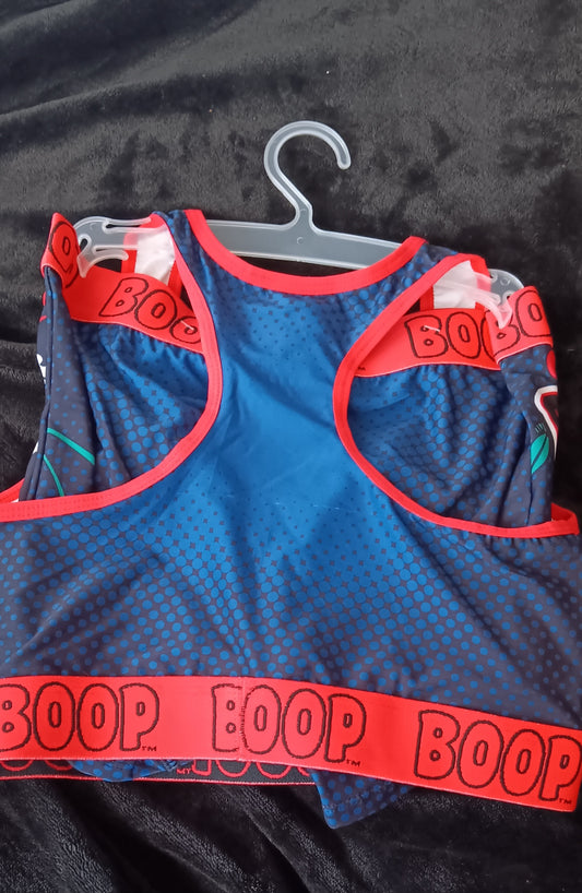 Betty Boop sports bra and boy shorts underwear set