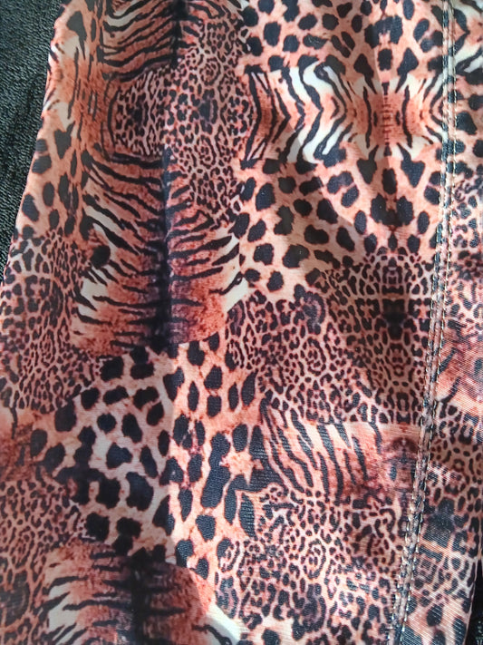 Cape Robbin knee high animal print open toe boots