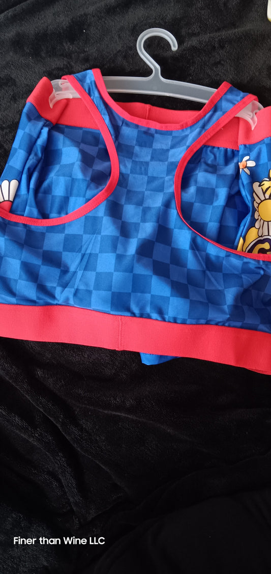 Snoopy Peanuts sports bra and boy shorts underwear set