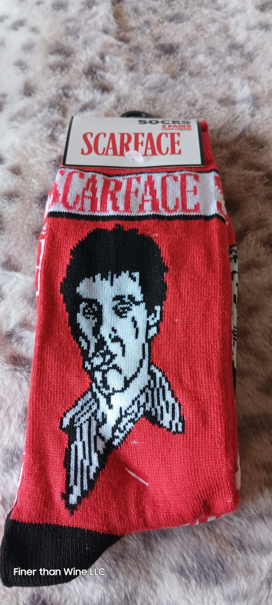 Scarface Al Pacino themed crew length socks