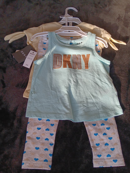 DKNY 3PC INFANT GIRL PANT SET