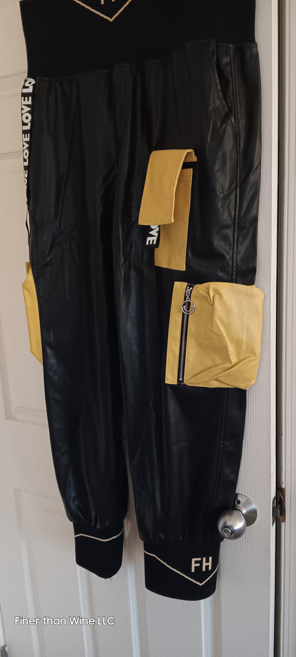 For Her NYC leather jeggings