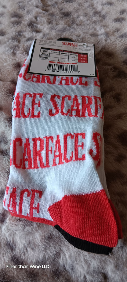 Scarface Al Pacino themed crew length socks