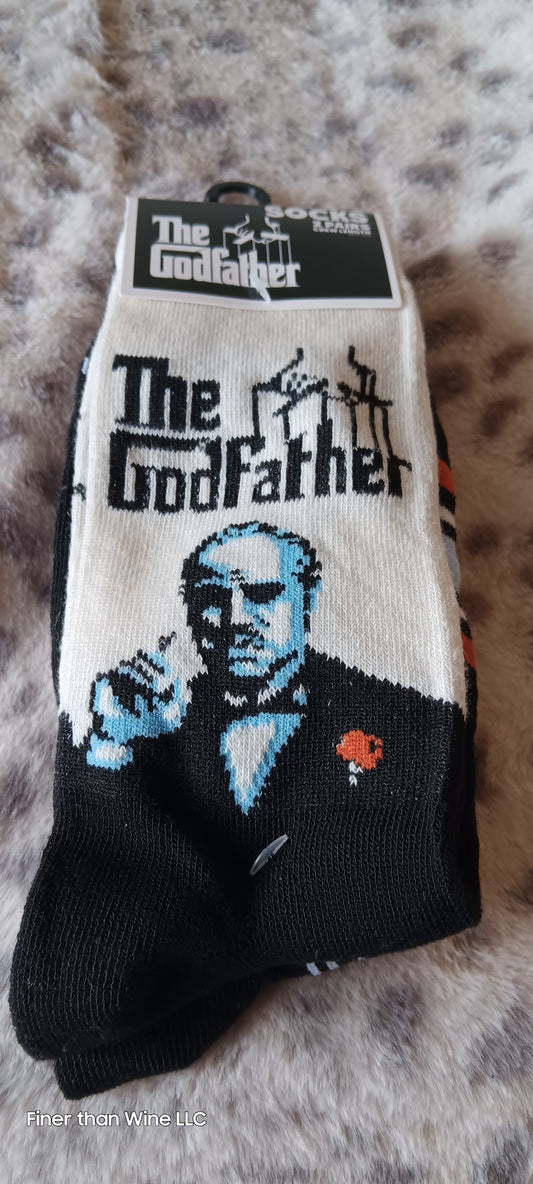The Godfather themed crew length socks