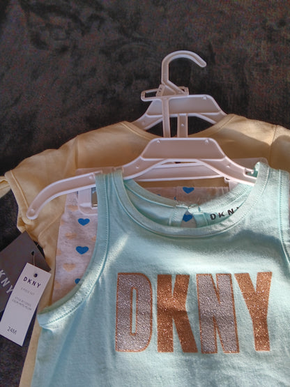 DKNY 3PC INFANT GIRL PANT SET